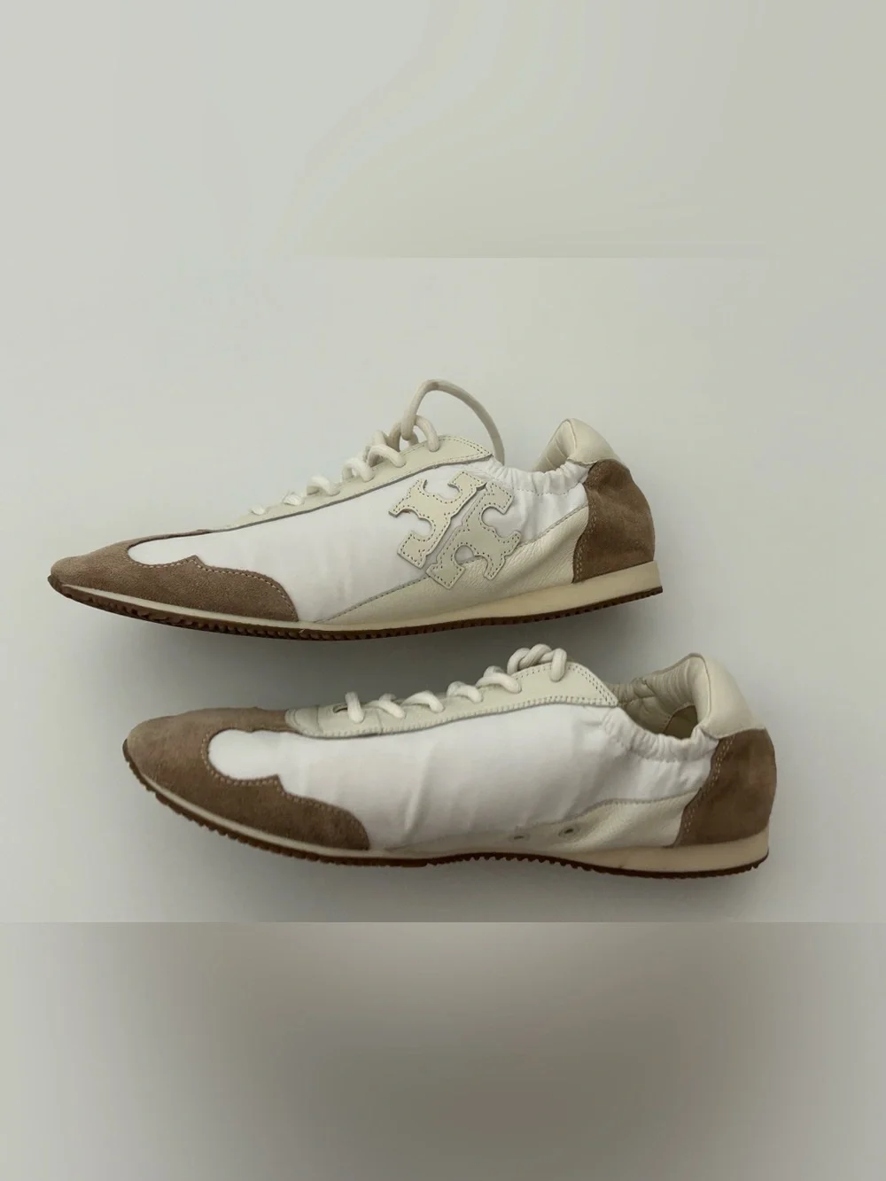 Tory Burch The Tory Sneakers Retro Classic Preppy Designer Neutral Designer $248